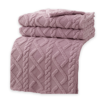 COZYDRAPE – Doppellagige Fleecedecke mit modernem geometrischem Design 10