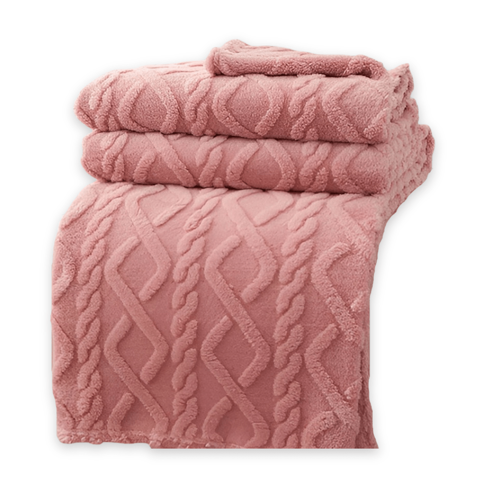 COZYDRAPE – Doppellagige Fleecedecke mit modernem geometrischem Design 12