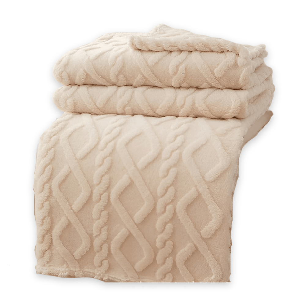COZYDRAPE – Doppellagige Fleecedecke mit modernem geometrischem Design 15