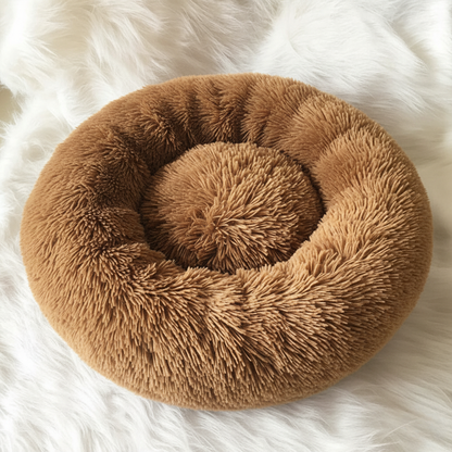 COZYPET – Beruhigendes Hundebett mit plüschigem Kunstfell und abnehmbarem Bezug 0