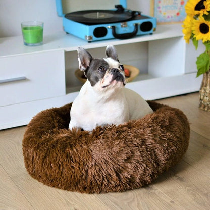 COZYPET – Beruhigendes Hundebett mit plüschigem Kunstfell und abnehmbarem Bezug 1