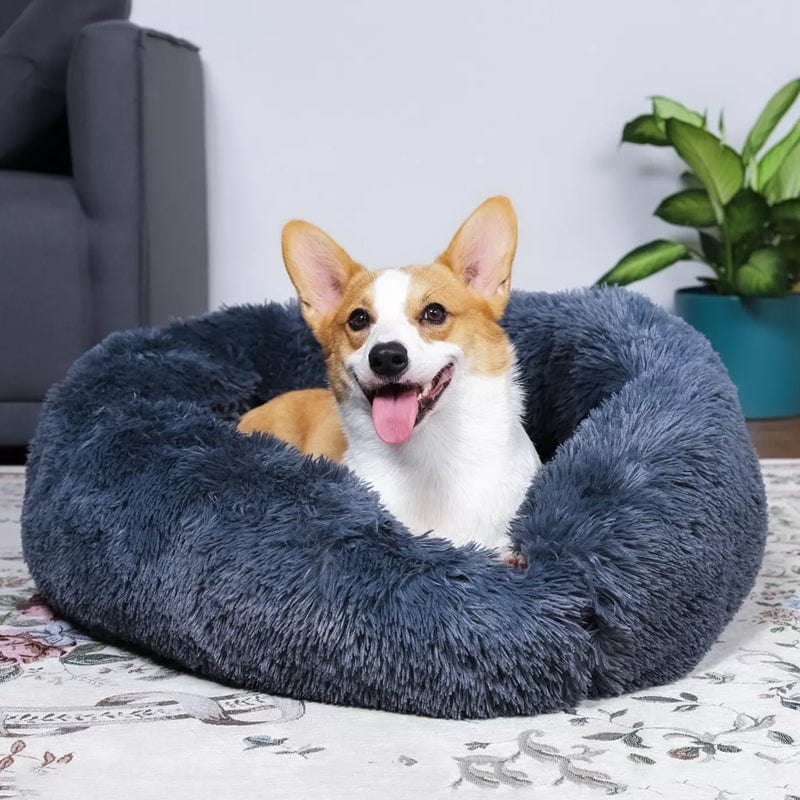 COZYPET – Beruhigendes Hundebett mit plüschigem Kunstfell und abnehmbarem Bezug 5