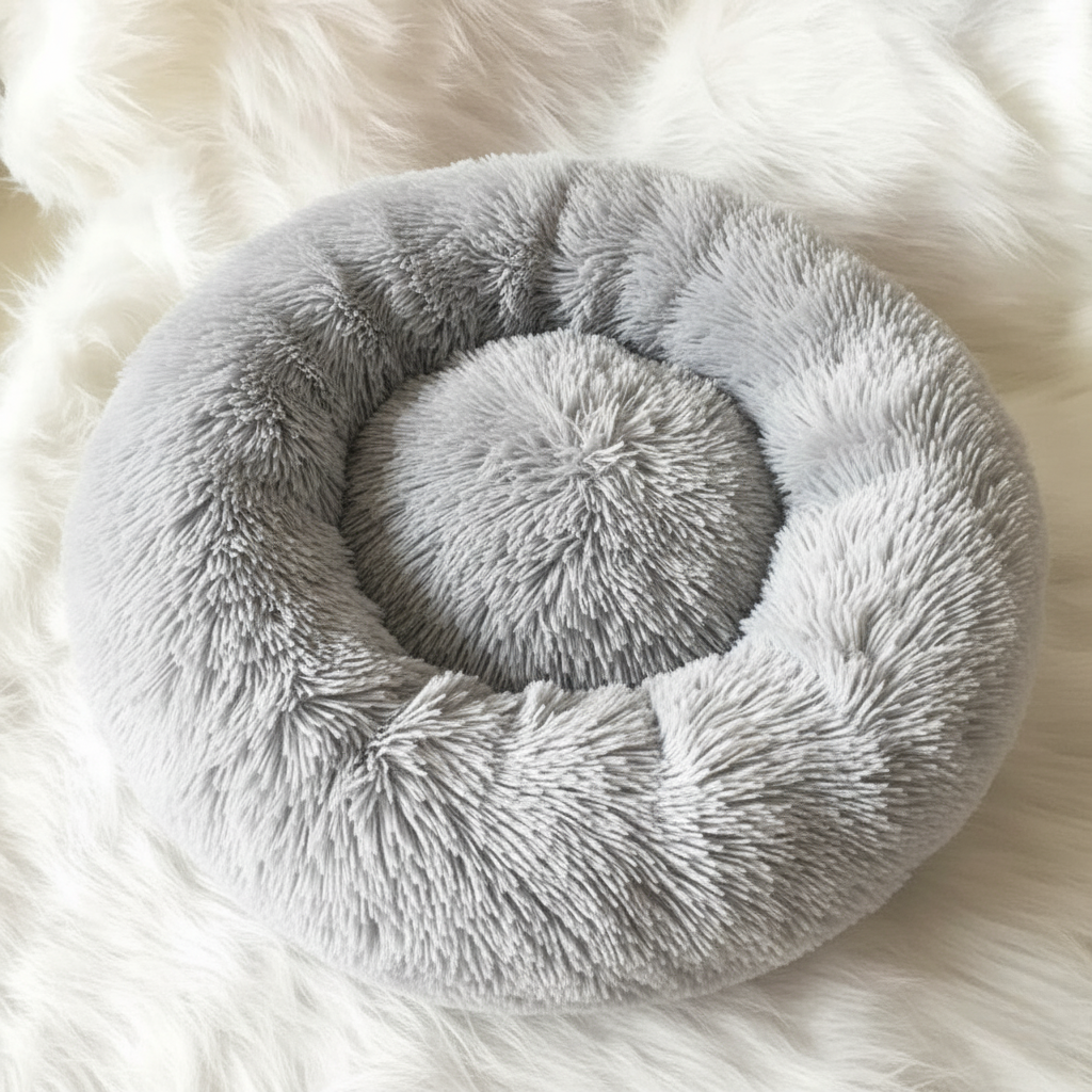 COZYPET – Beruhigendes Hundebett mit plüschigem Kunstfell und abnehmbarem Bezug 8