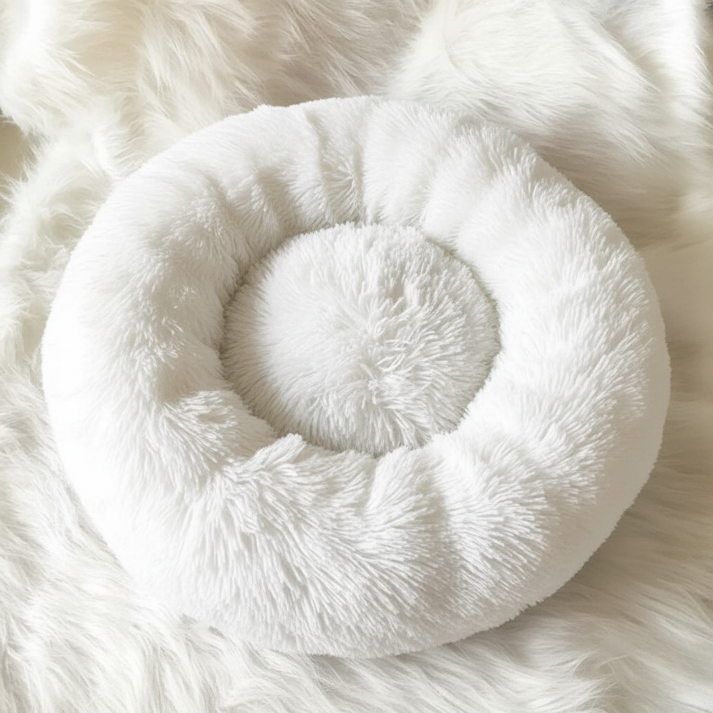 COZYPET – Beruhigendes Hundebett mit plüschigem Kunstfell und abnehmbarem Bezug 9