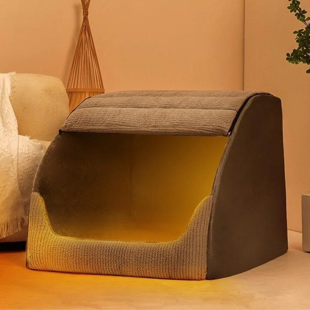 COZYPOD – Geschlossenes Haustierbett mit herausnehmbarem Futter 1