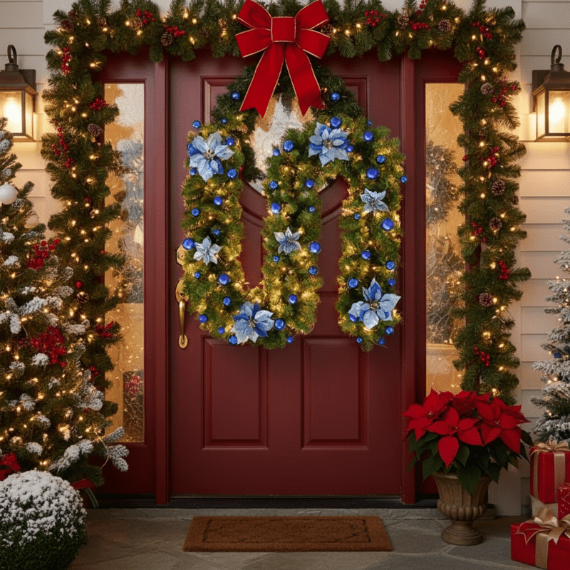 COZYTWINE – Beleuchtete Rattan-Weihnachtsgirlande mit warmweißen LED-Lichtern 4