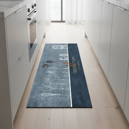 CRYSTALORA STEP – Rutschfeste Küchenmatte aus Kristall-Samt für eleganten Wohnkomfort 0