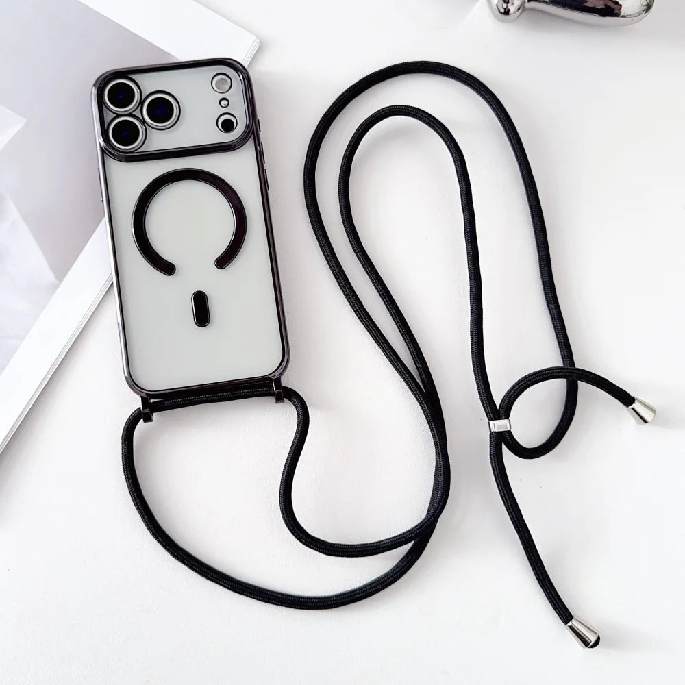 CarryLink – Verstellbares Telefon-Lanyard mit transparenter MagSafe-Hülle 0