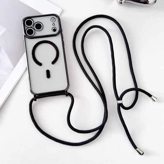 CarryLink – Verstellbares Telefon-Lanyard mit transparenter MagSafe-Hülle 0