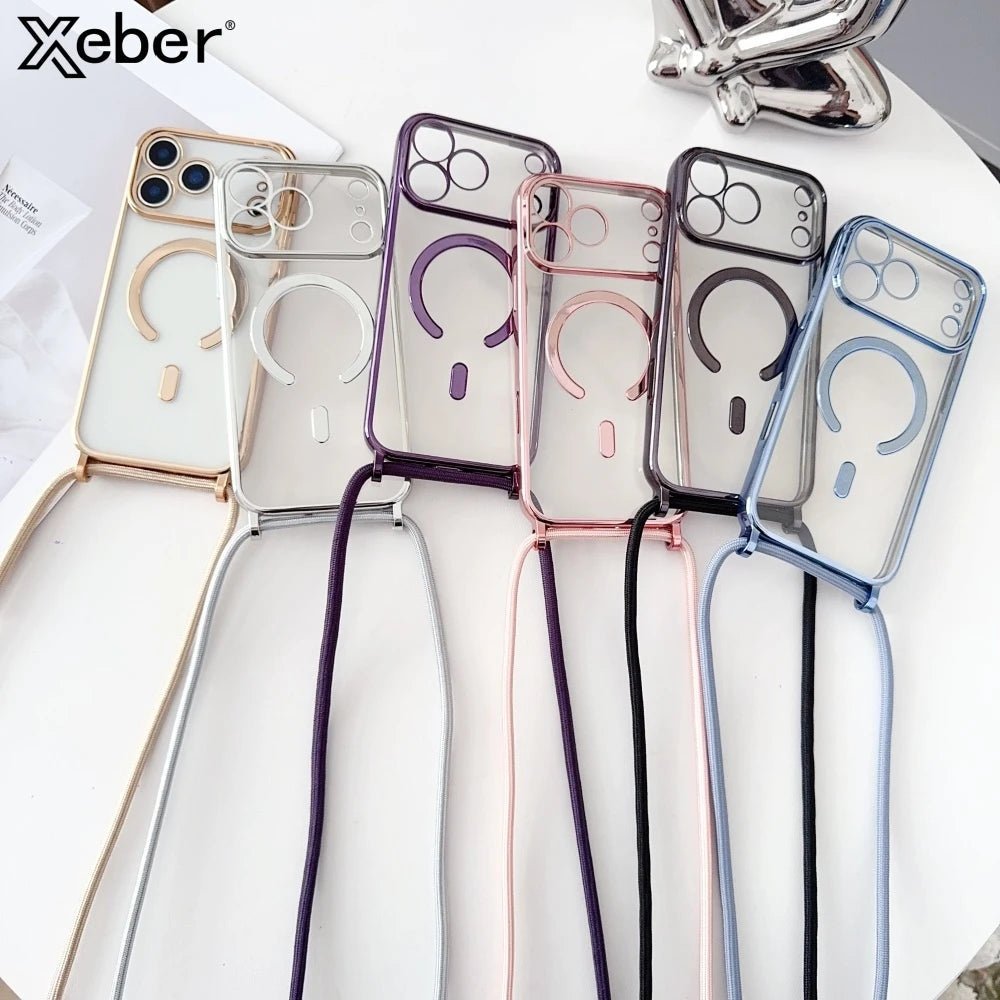 CarryLink – Verstellbares Telefon-Lanyard mit transparenter MagSafe-Hülle 1