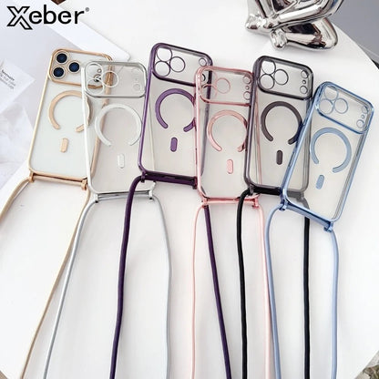 CarryLink – Verstellbares Telefon-Lanyard mit transparenter MagSafe-Hülle 1