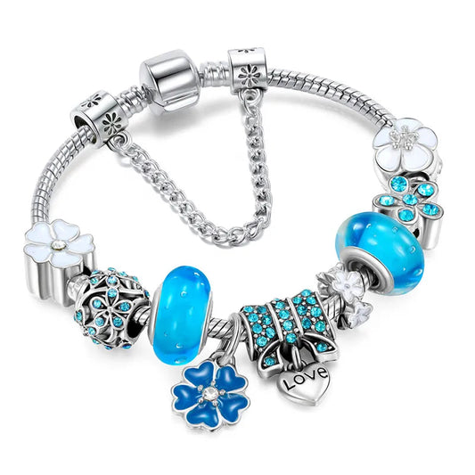 NATURE CHARM - Bracelet à breloques en argent sterling 925 pour toutes les occasions