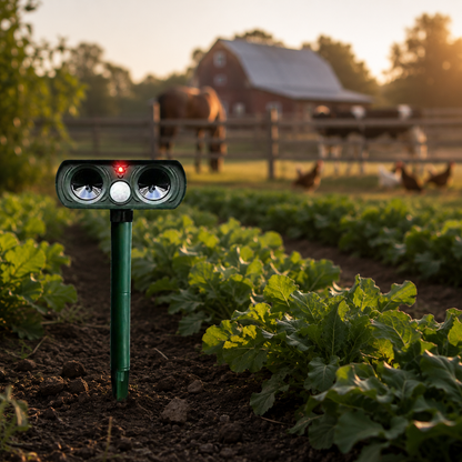 ECOPEL – Dispositivo solare ecologico per allontanare gli animali e proteggere il giardino in modo rispettoso degli animali