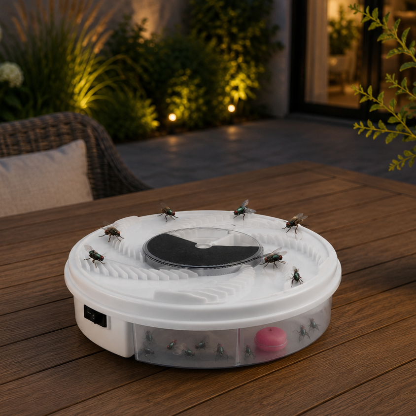 ECOTRAPX – Lautloser Fliegenfänger für die Insektenkontrolle im Innen- und Außenbereich
