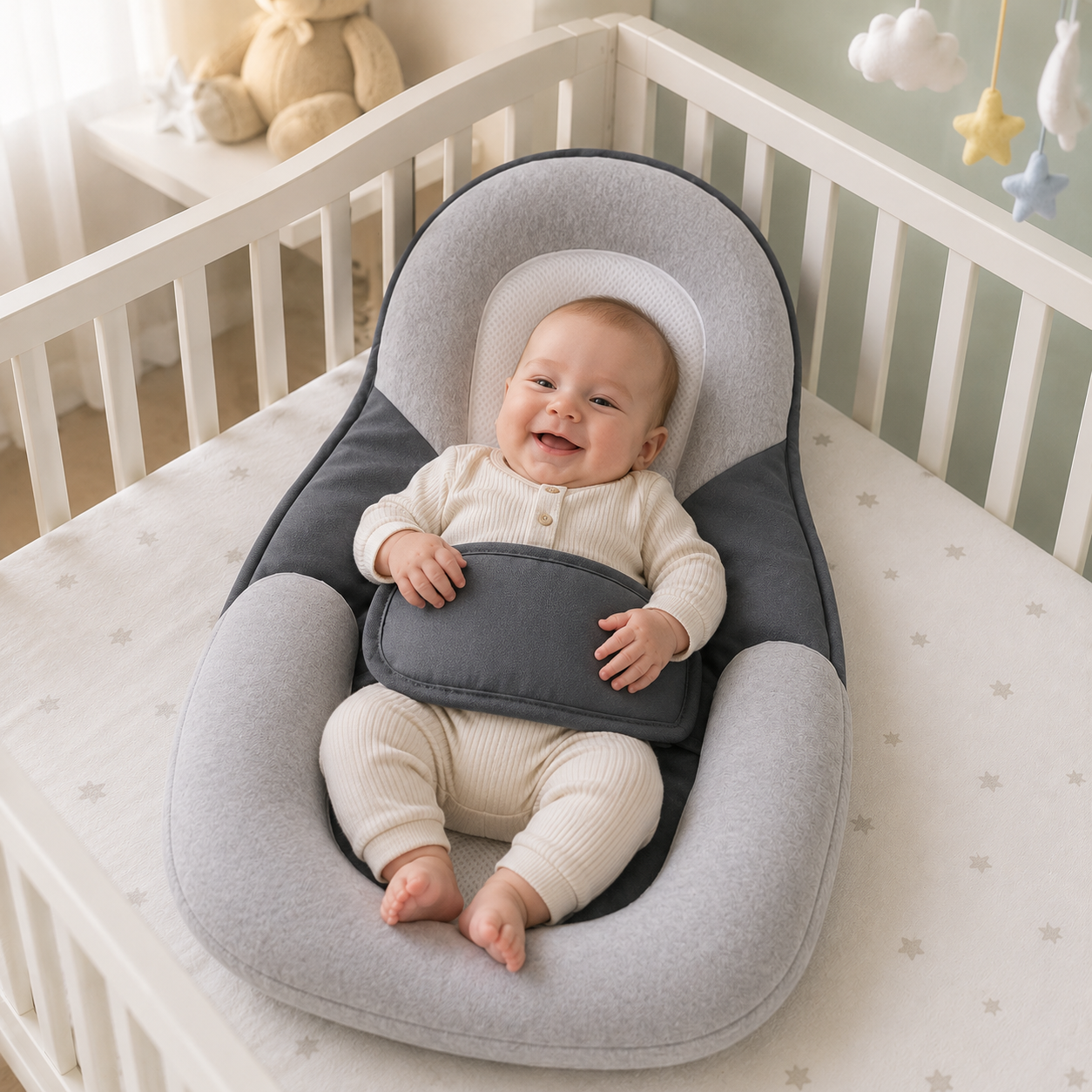 CRADLELIFT – Ergonomic Baby Pillow with Gentle Incline for Daily Comfort