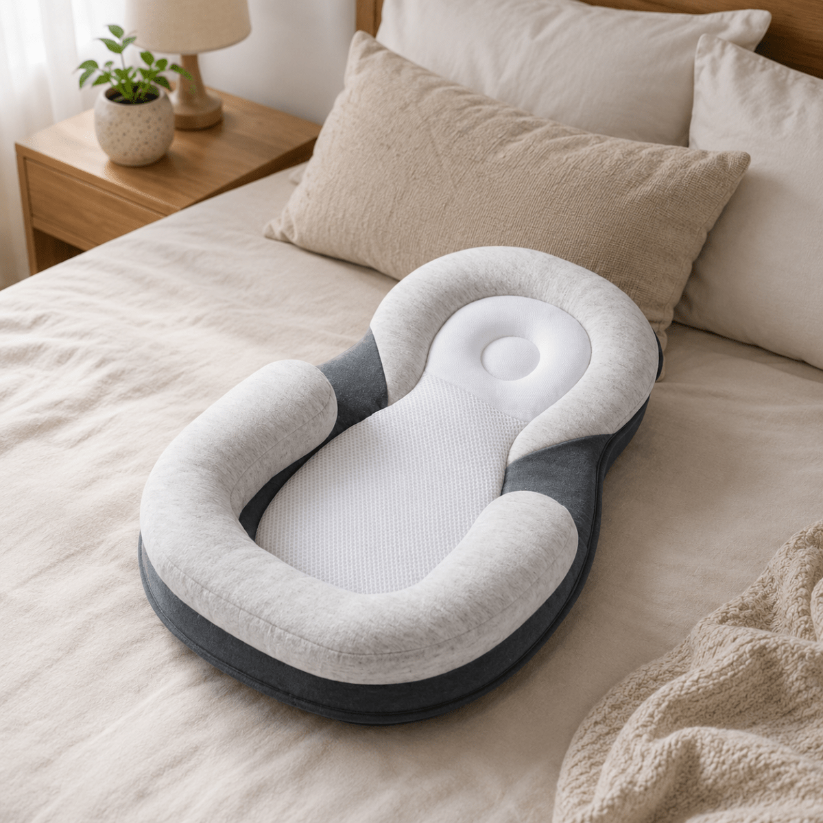 LITTLEHAVEN – Cuscino ergonomico per neonati per un supporto delicato e un sonno tranquillo