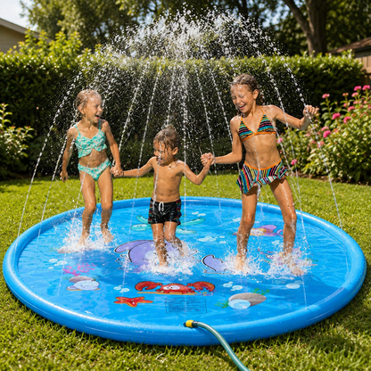 SUMMERFLOW – Aufblasbare Wasserspielmatte für fröhlichen Outdoor-Spaß