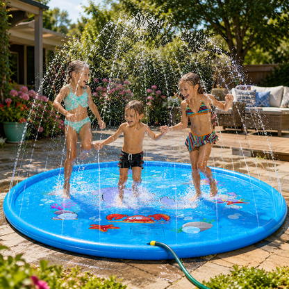 SUMMERFLOW – Aufblasbare Wasserspielmatte für fröhlichen Outdoor-Spaß