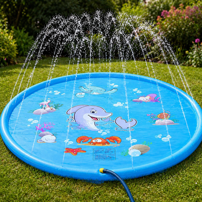 SUMMERFLOW – Aufblasbare Wasserspielmatte für fröhlichen Outdoor-Spaß