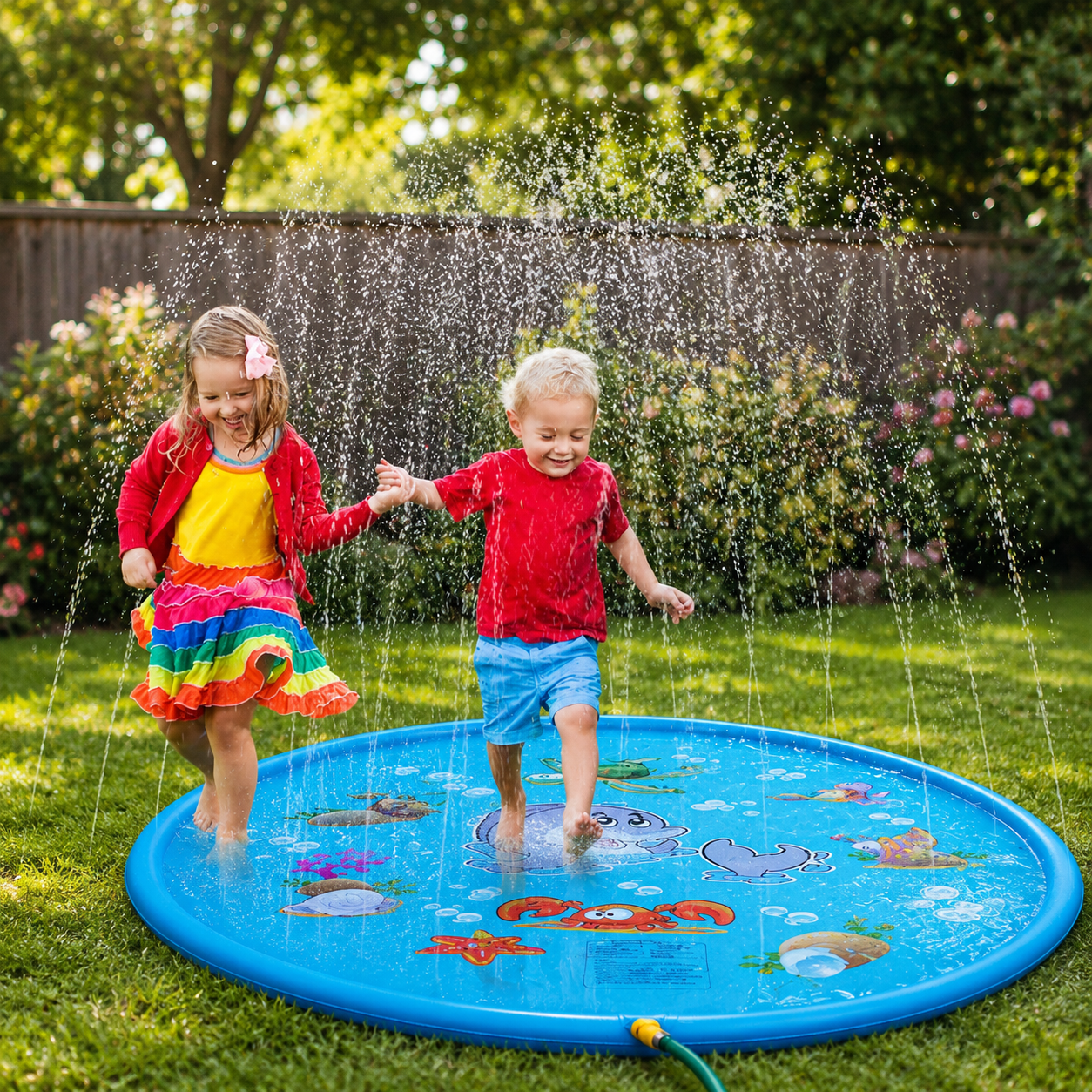 SPLASHCIRCLE – Aufblasbare PVC-Wasserspritzmatte für sommerlichen Spielspaß im Freien