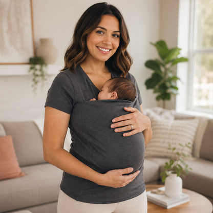 NESTCARRY – T-shirt porte-bébé innovant pour proximité et confort d'allaitement