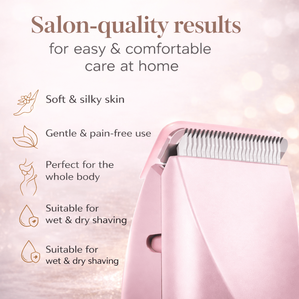 GLISSETTE – Afeitadora eléctrica para mujeres con uso suave y respetuoso con la piel