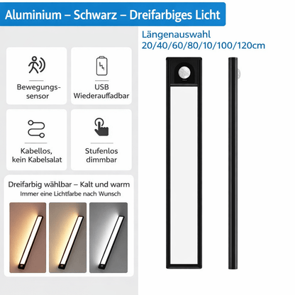 SENSEON – Lámpara de armario recargable con sensor de movimiento LED