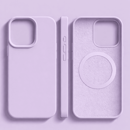 MAGNESOFT LUXE – Coque en silicone magnétique avec surface soft-touch pour iPhone