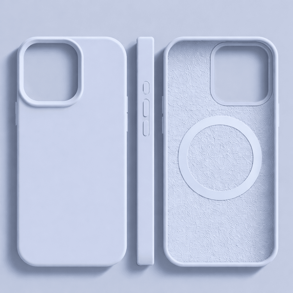 MAGNESOFT LUXE – Coque en silicone magnétique avec surface soft-touch pour iPhone