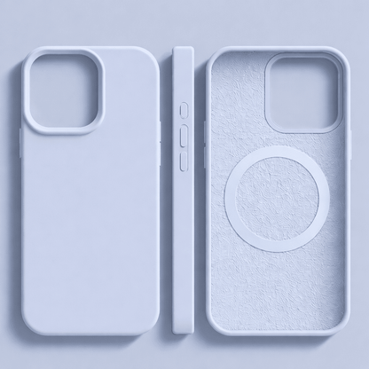 MAGNESOFT LUXE – Coque en silicone magnétique avec surface soft-touch pour iPhone