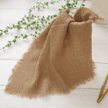 RUSTICLOOM – Rustieke katoenen gaasservetten voor vintage tafeldecoratie