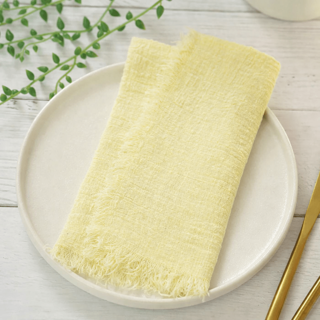 RUSTICLOOM – Rustieke katoenen gaasservetten voor vintage tafeldecoratie