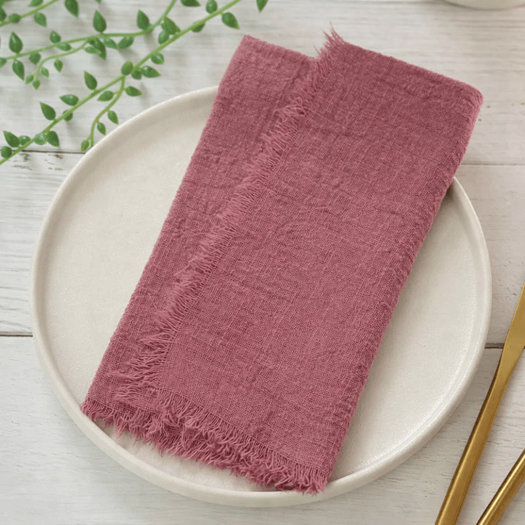 RUSTICLOOM – Rustieke katoenen gaasservetten voor vintage tafeldecoratie