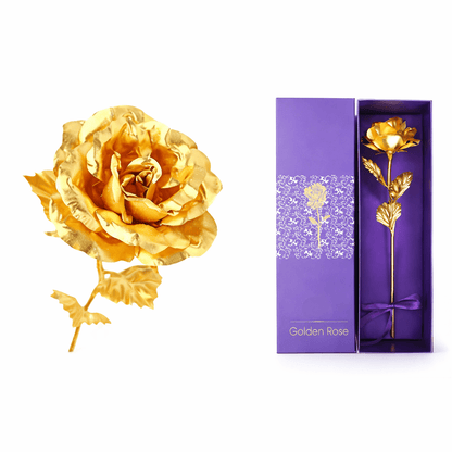 ETERNORA – Rose artisanale véritablement plaquée or | Cadeau pour la Saint-Valentin