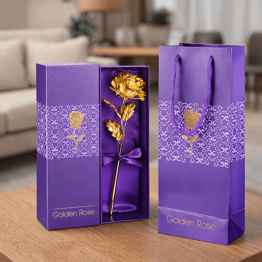 ETERNORA – Rose artisanale véritablement plaquée or | Cadeau pour la Saint-Valentin