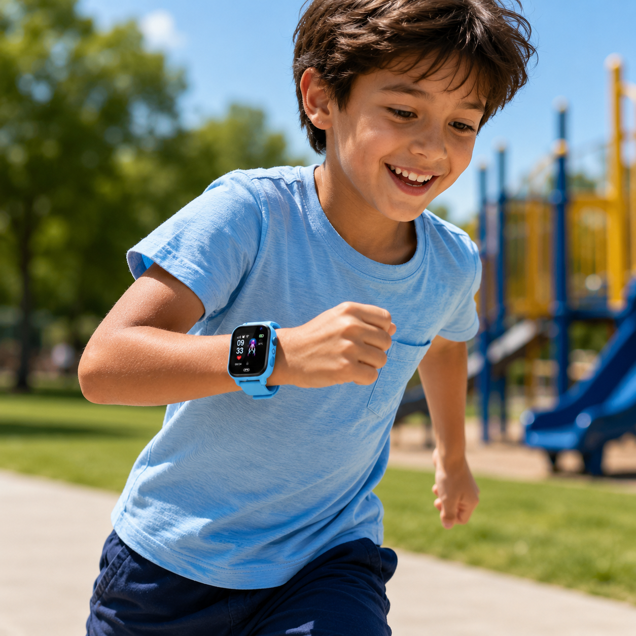TRACKTOT – GPS smartwatch for kids with live tracking, video calls, SOS alerts & activity monitoring