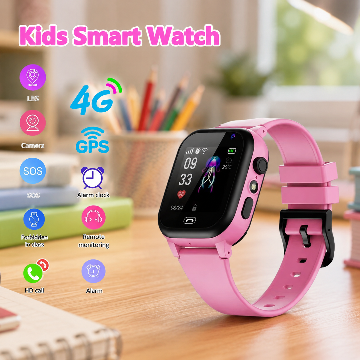 TRACKTOT – GPS smartwatch for kids with live tracking, video calls, SOS alerts & activity monitoring