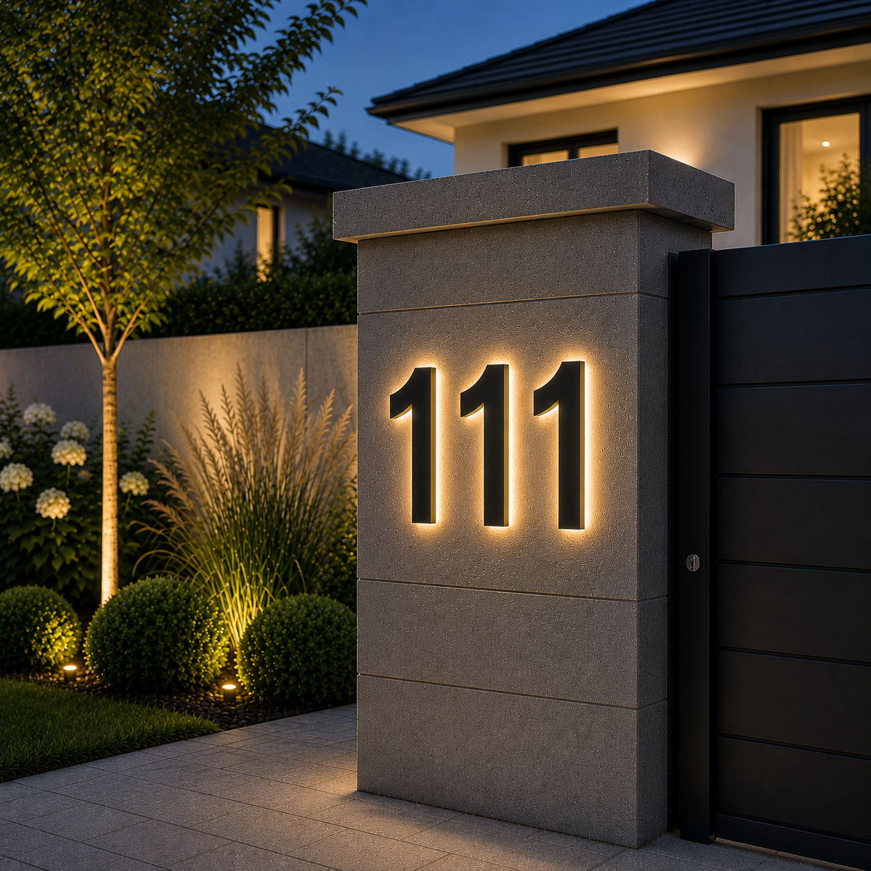 LUXNUMA – Números de casa LED personalizables para una señalización elegante del hogar