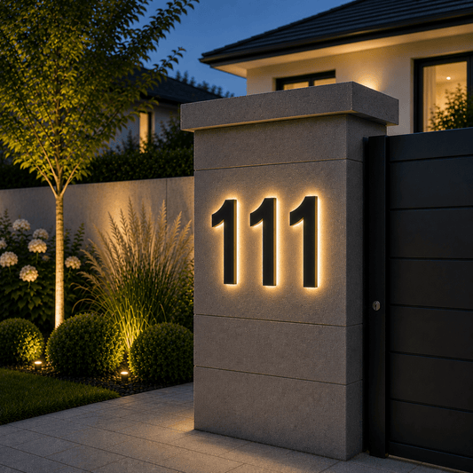 LUXNUMA – Números de casa LED personalizables para una señalización elegante del hogar