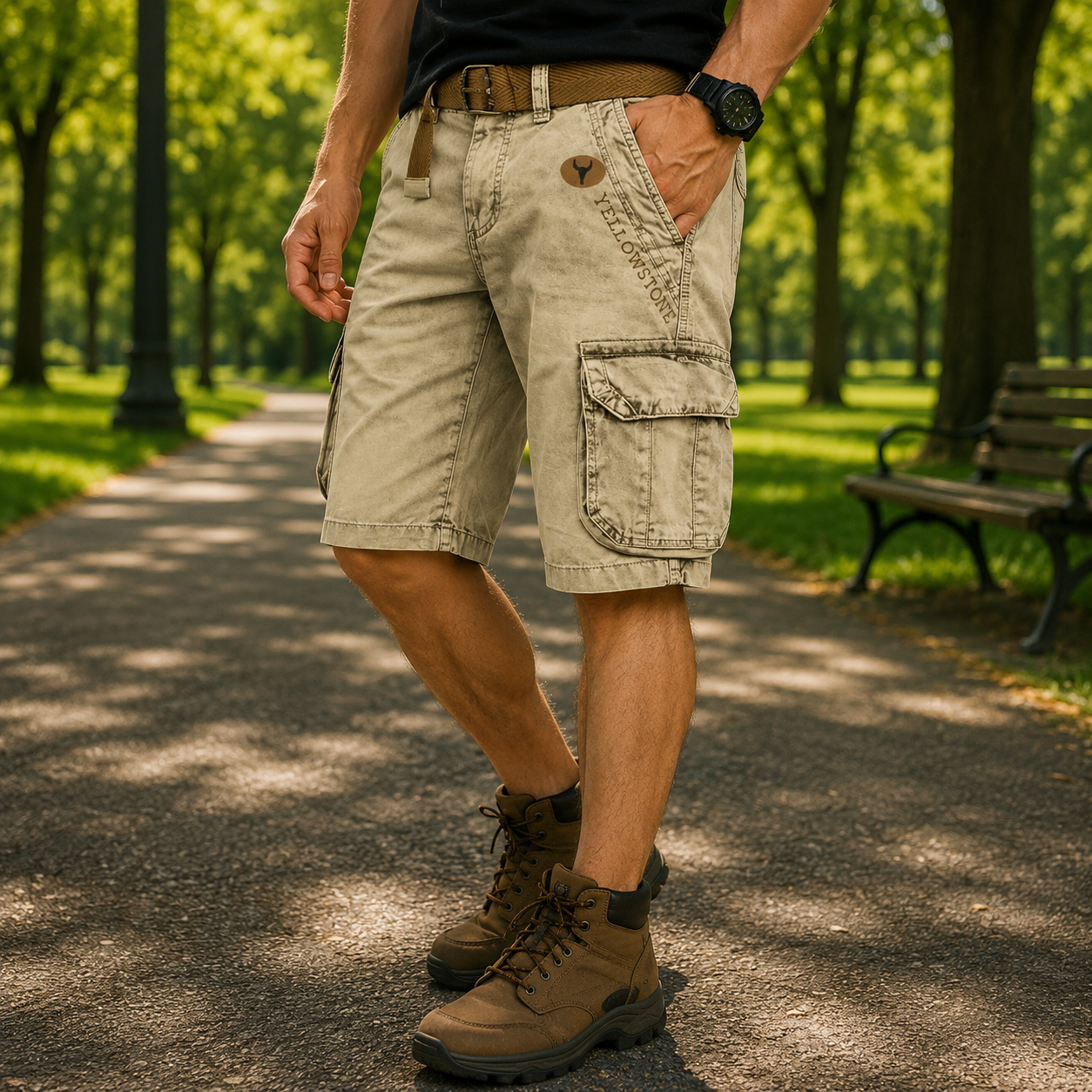 URBANLOAD – comodi pantaloncini cargo utility da uomo con ampio spazio di archiviazione