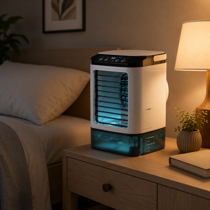 MISTHAVEN – Ventilatore portatile con funzione rinfrescante a spruzzo