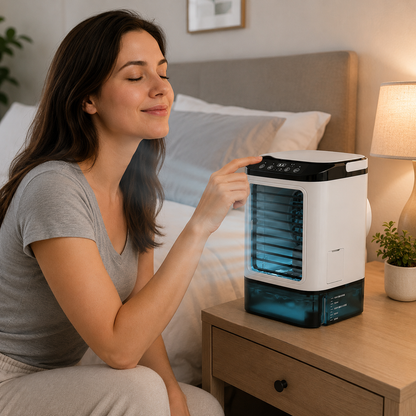 MISTHAVEN – Ventilatore portatile con funzione rinfrescante a spruzzo