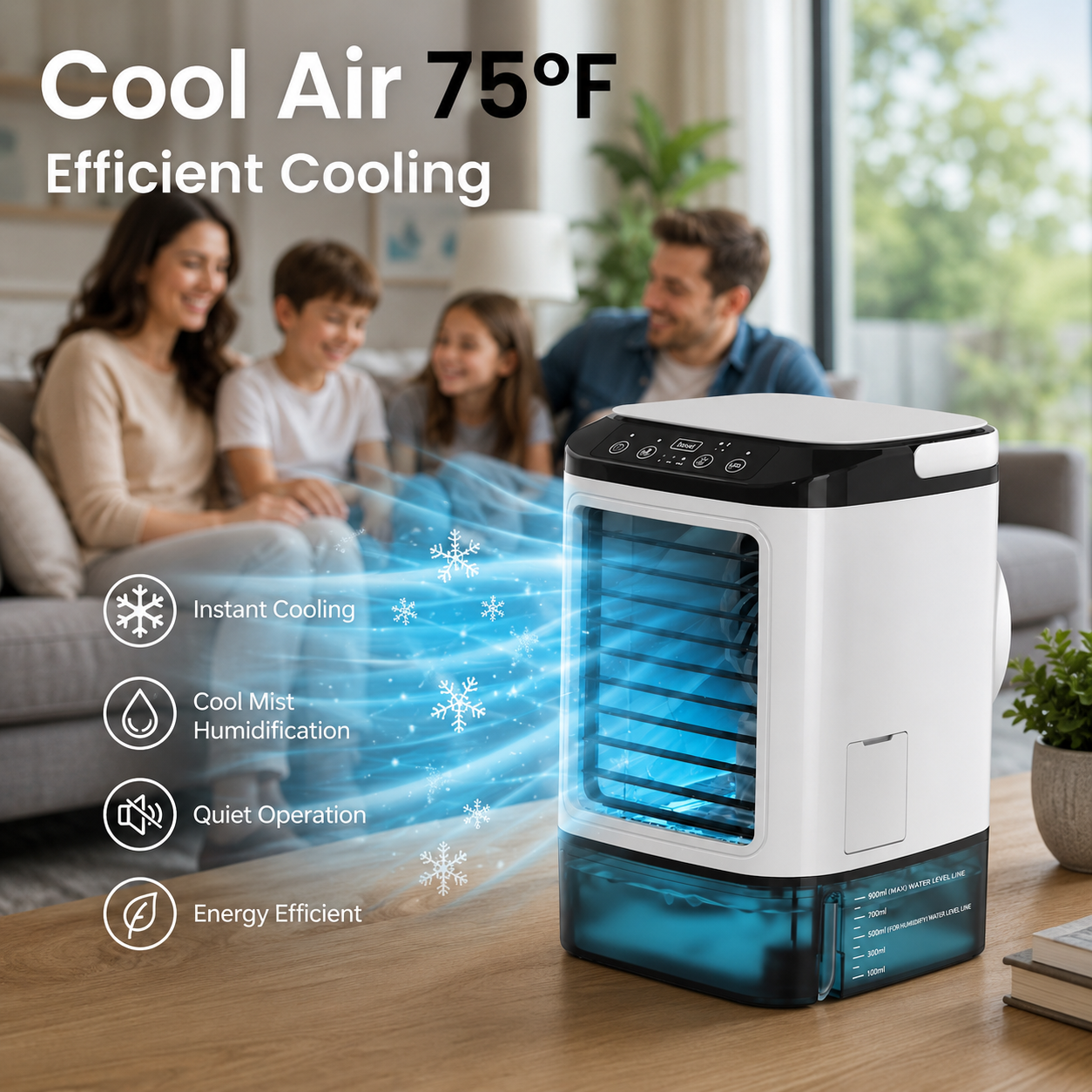 MISTHAVEN – Ventilatore portatile con funzione rinfrescante a spruzzo