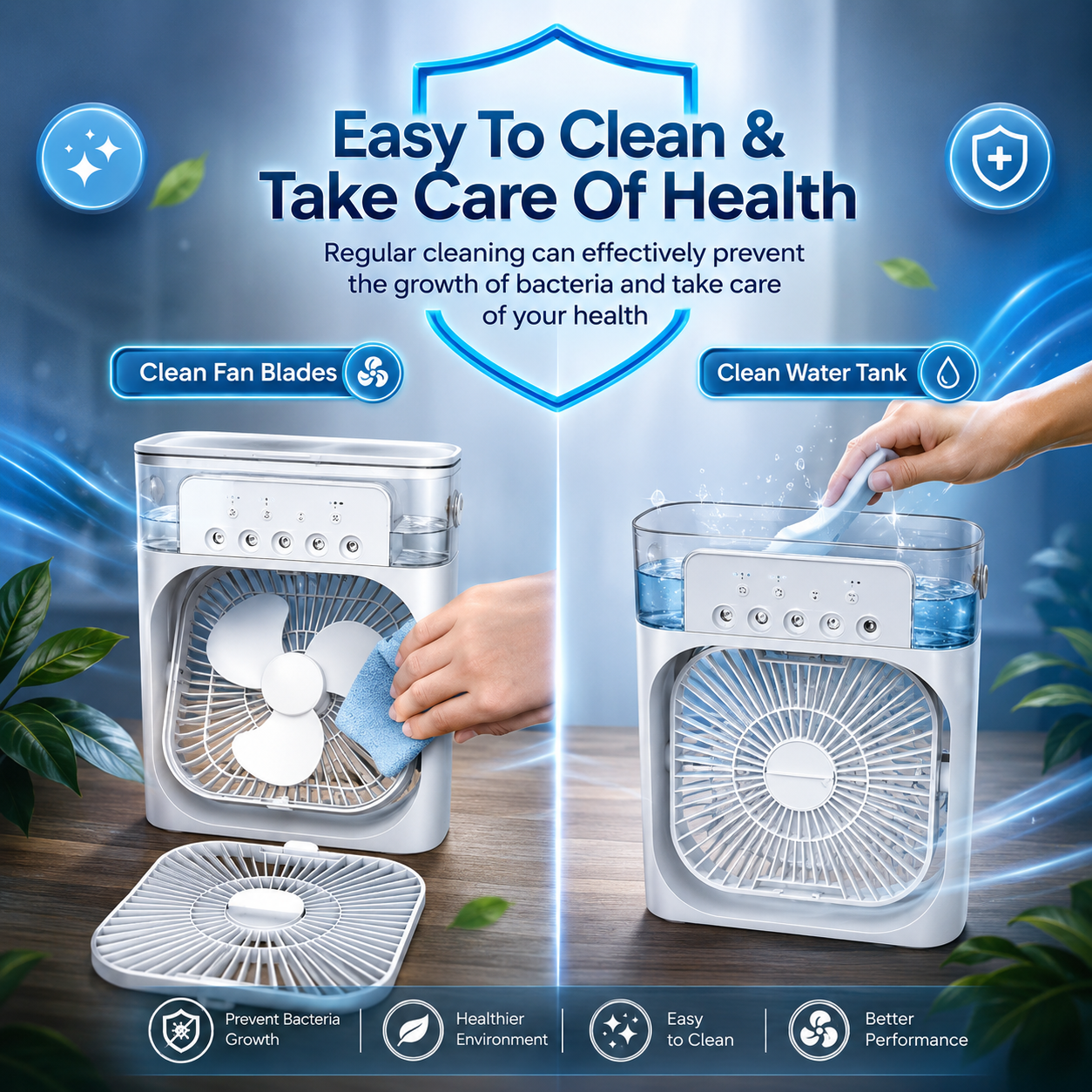 FRESHBREEZE – Ventilatore con funzione di raffreddamento e umidificazione