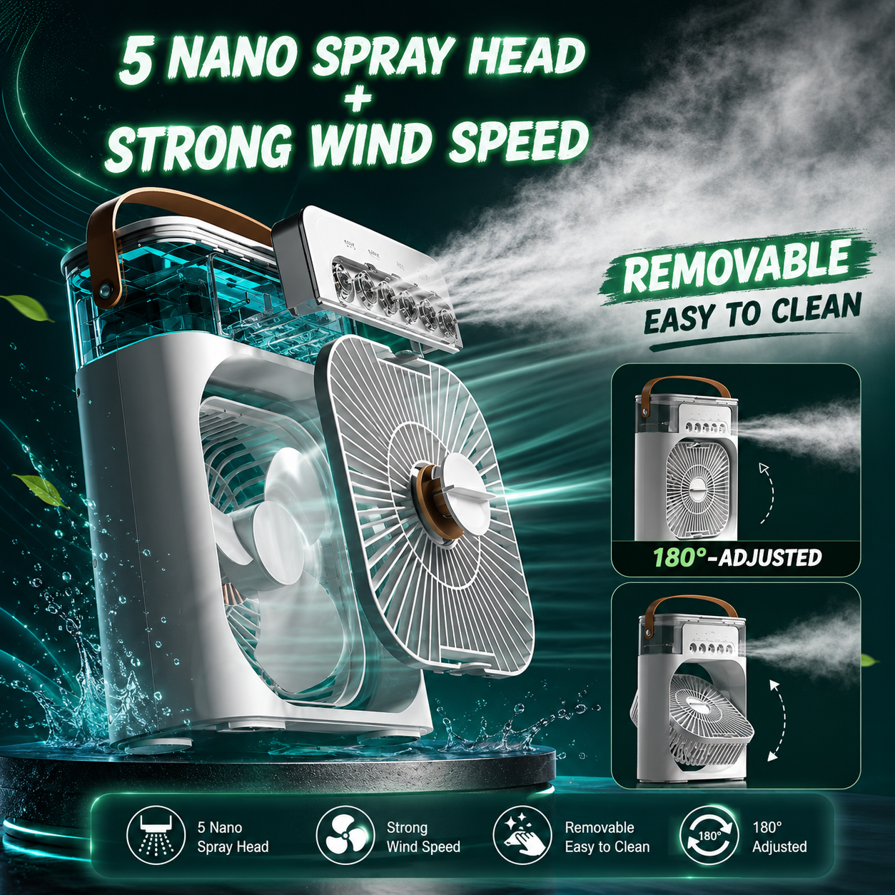 FRESHBREEZE – Ventilatore con funzione di raffreddamento e umidificazione