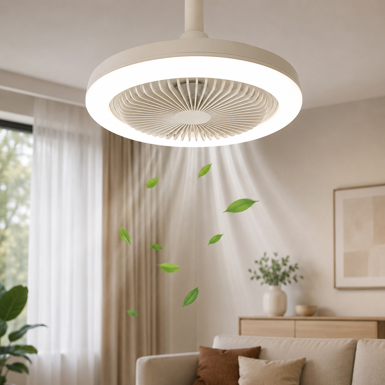 BREEZELIGHT – Deckenventilator mit Lampenfassung und Fernbedienung