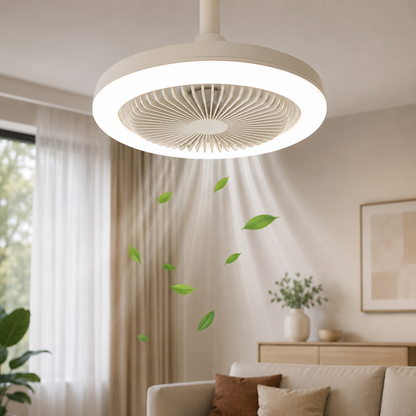 BREEZELIGHT – Deckenventilator mit Lampenfassung und Fernbedienung