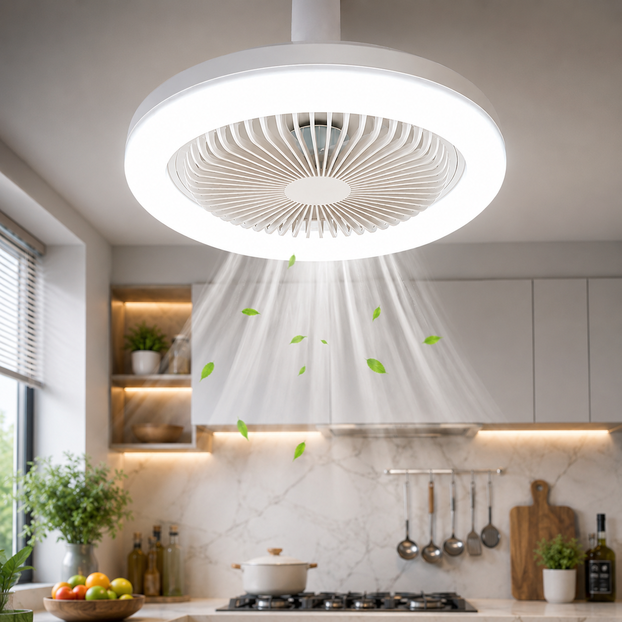 BREEZELIGHT – Deckenventilator mit Lampenfassung und Fernbedienung