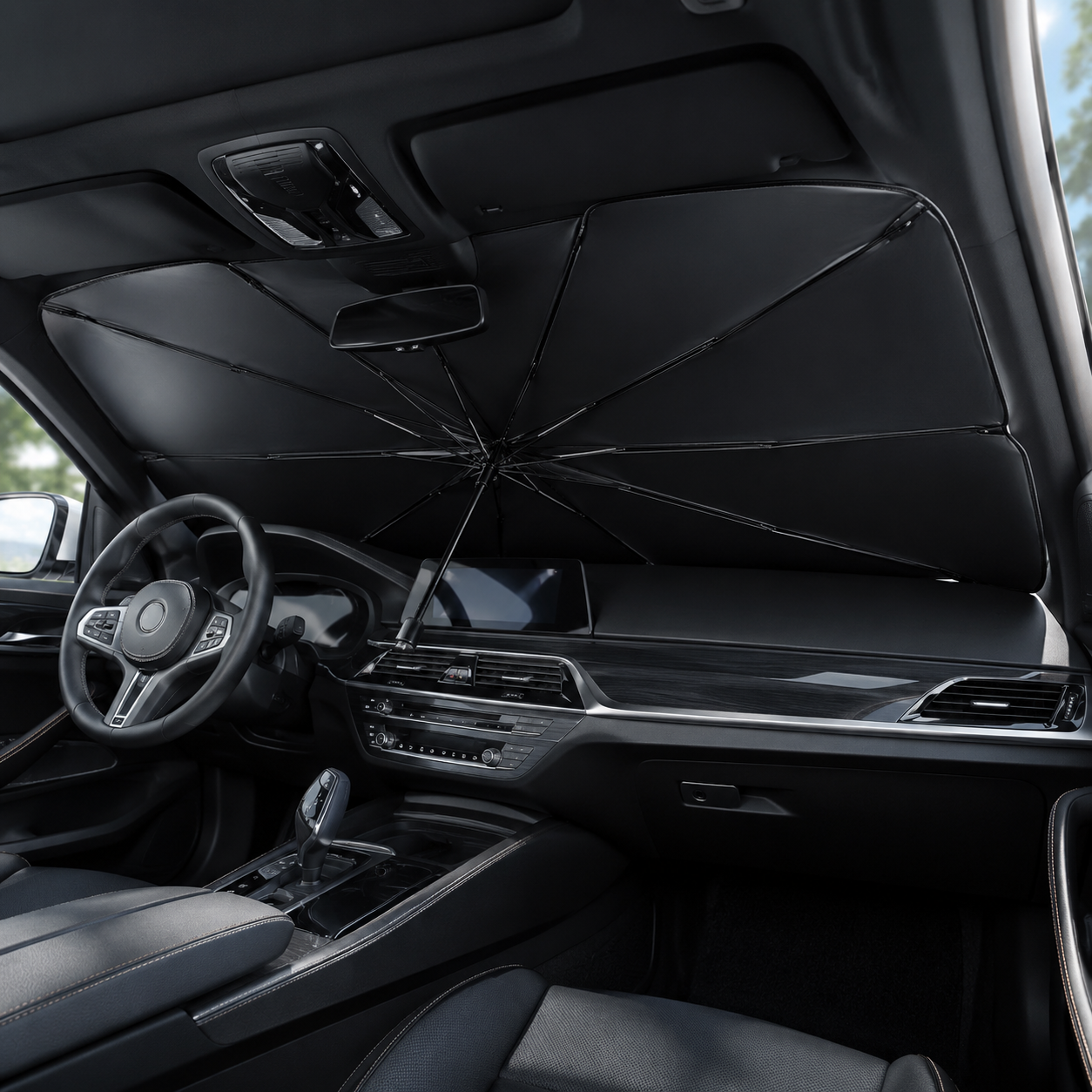 AUTOSHADE – Faltbarer Sonnenschutz für Angenehme Fahrzeugtemperaturen