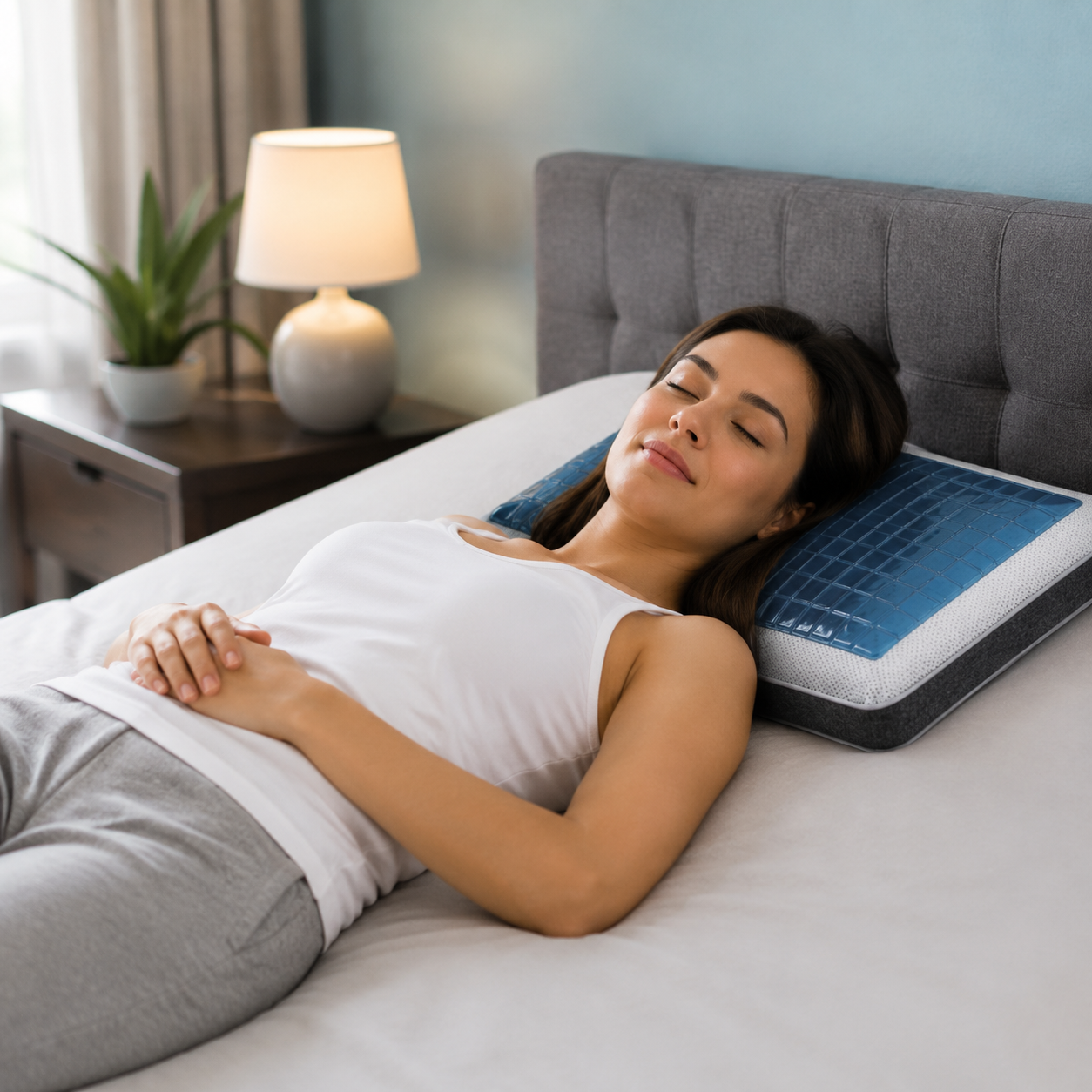 COOLREST – Ergonomisches Gel-Kühlkissen für Erholsamen Schlafkomfort